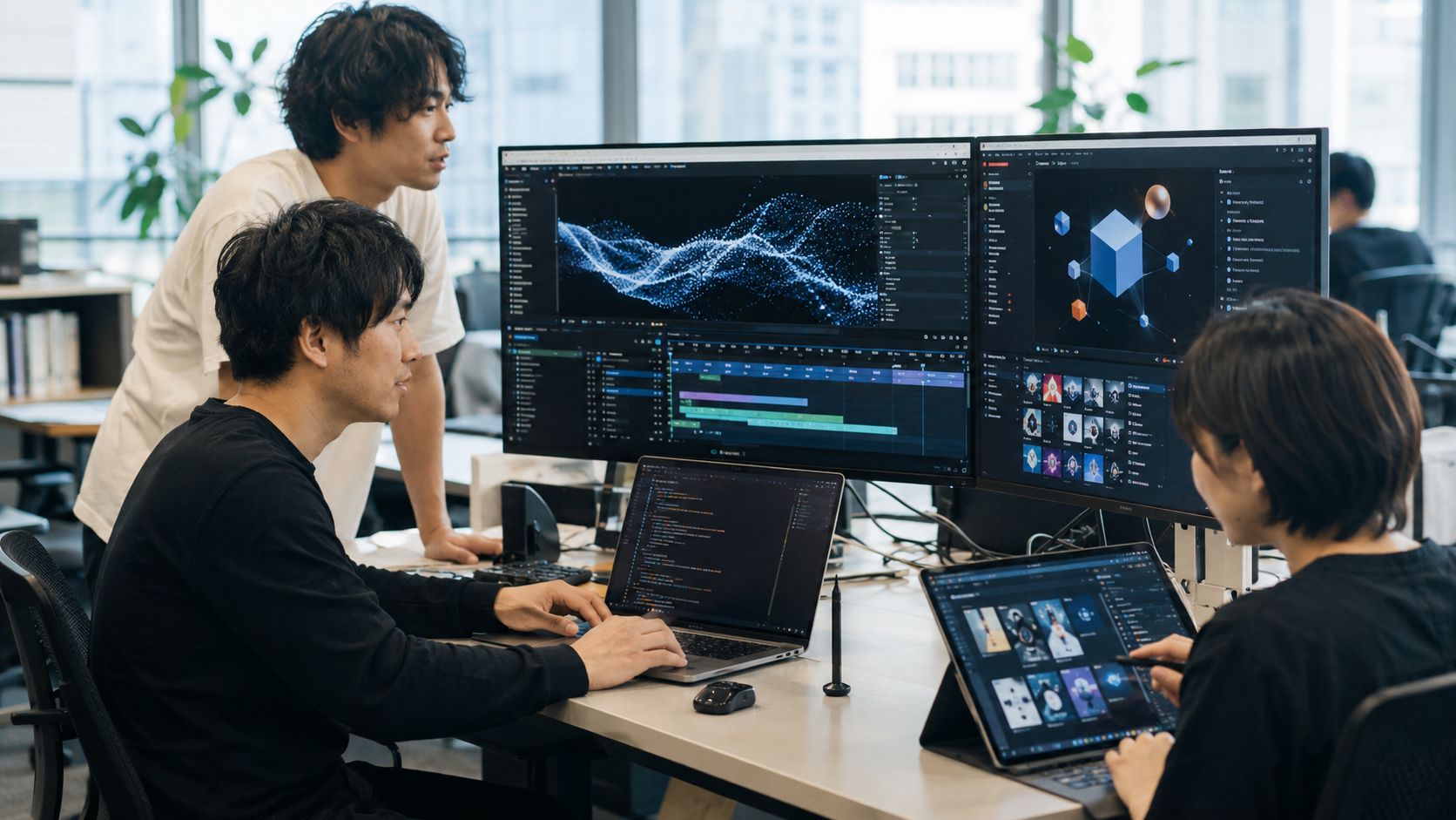 40名以上のコーディングスタッフ